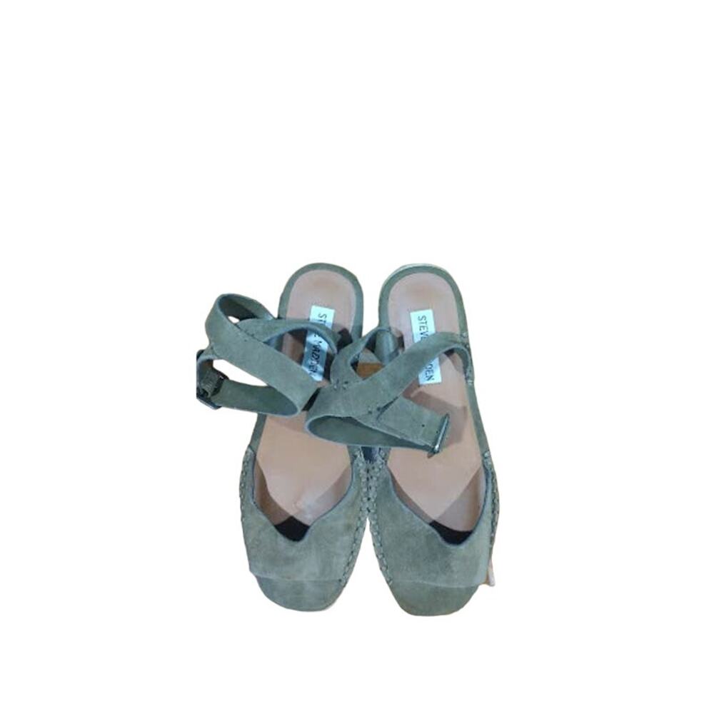 Steve Madden Chunky‎ Suede Espadrille Sandals, Taupe, Sz 8